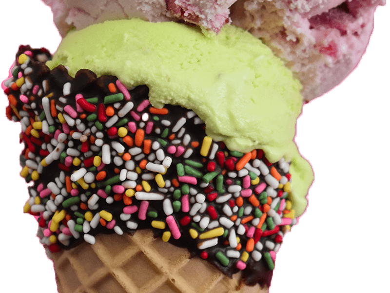 Waffle Cubierto con Chocolate 2 Bolas